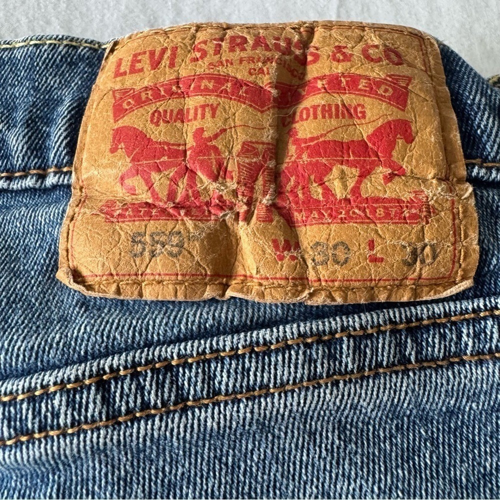 Vintage Levi's 559 Straight Leg Jeans Baggy Softgrunge 90s Indie - Picture 2 of 3